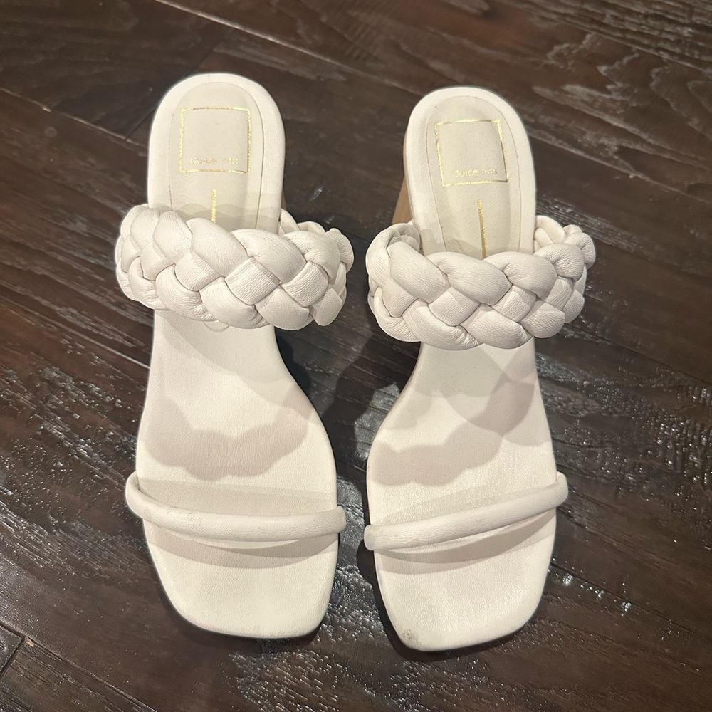 Dolce Vita White Braided Women's Heels